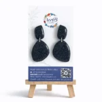 BLACK GLITTER PEBBLE