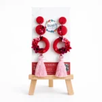 TRIPLE RED FLORAL - BABY PINK