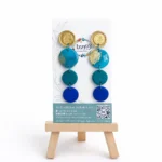 BLUE, AQUA AND GOLD ROUNDS (quadruple)
