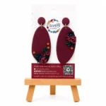 BURGUNDY FLORAL DOUBLE PEBBLES