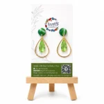 GREEN GEM WITHIN GOLD TEAR DROP