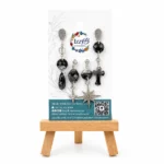 BLACK AND SILVER STAR MISMATCH SET
