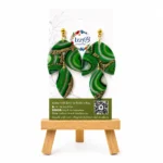SLICED GREEN AGATE DOUBLE LEAVES