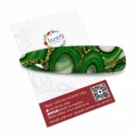LARGE GREEN SLICED AGATE DROP HAIR CLIP